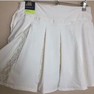NWT NIKE DRI-FIT Lace Pleat White Skort